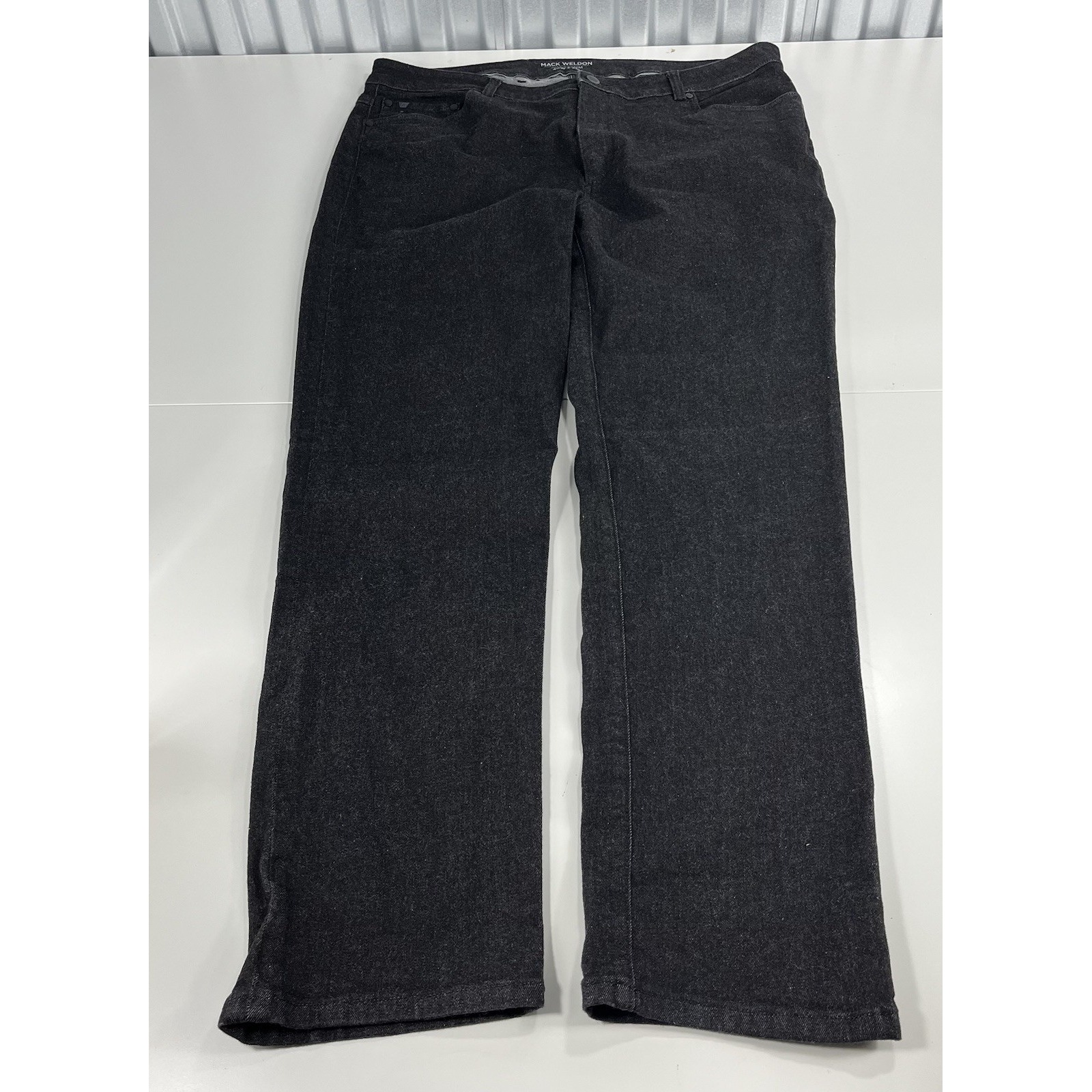 Mack Weldon Men's Jeans 40x34 Blue Silver Denim Dark Wash Straight Leg Selvedge